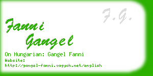 fanni gangel business card